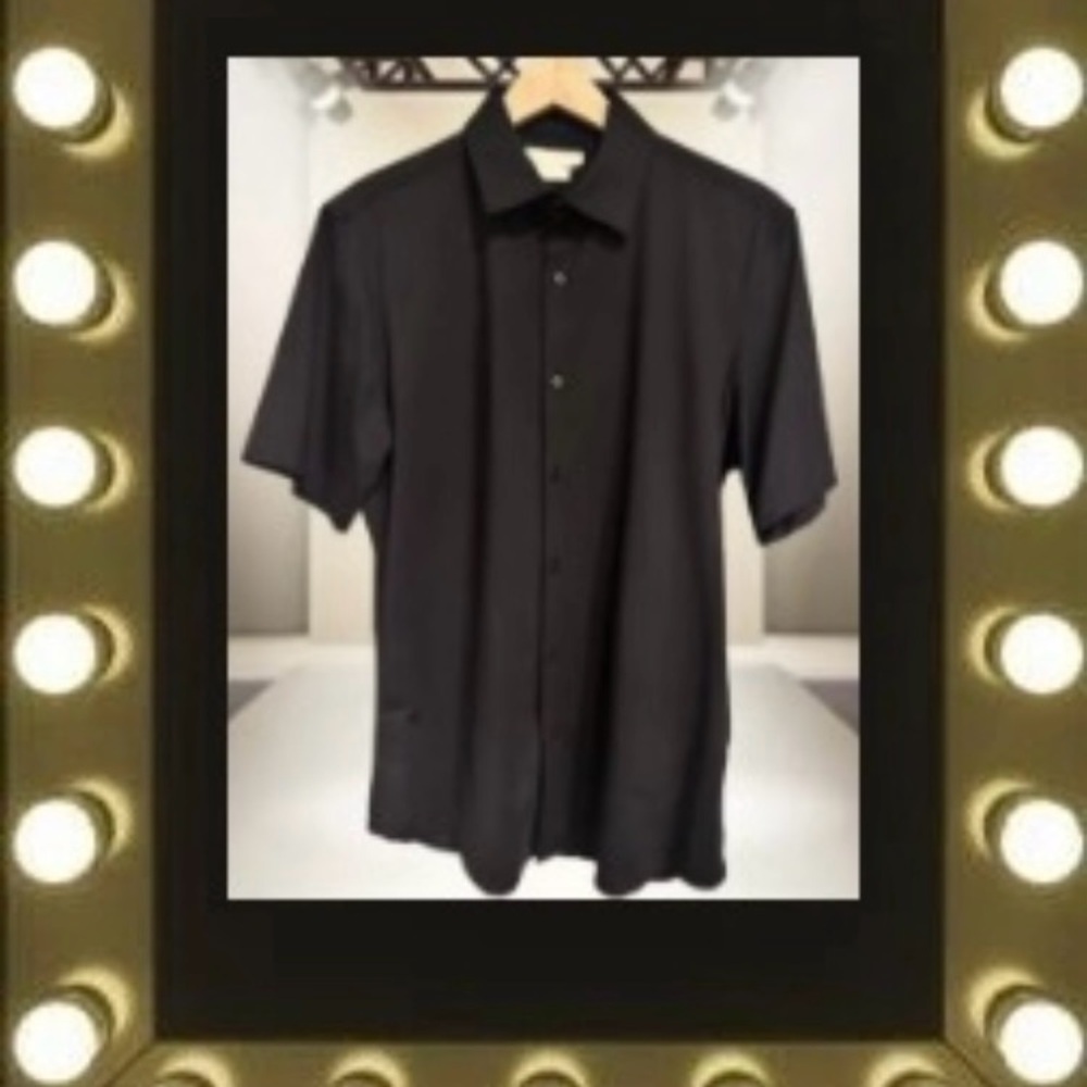Men’s Size Medium Black Zara Collar Shirt